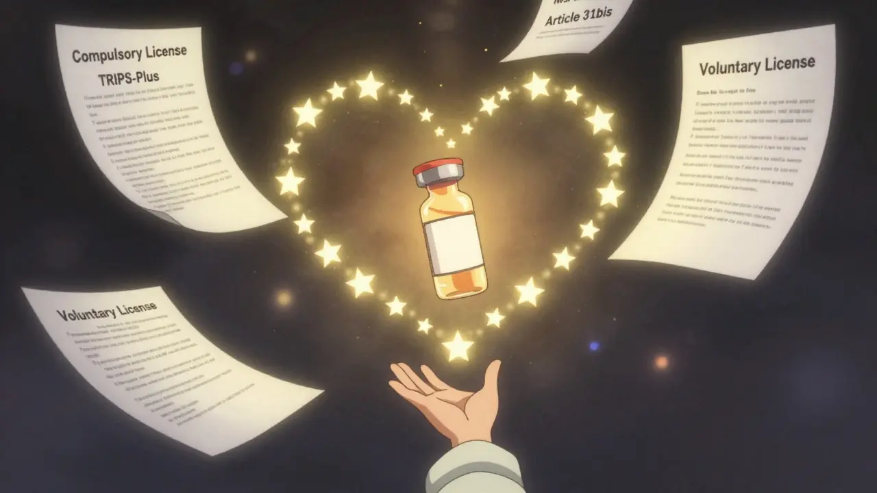 A vial of insulin glows as legal documents dissolve around it, a child's hand reaches up.